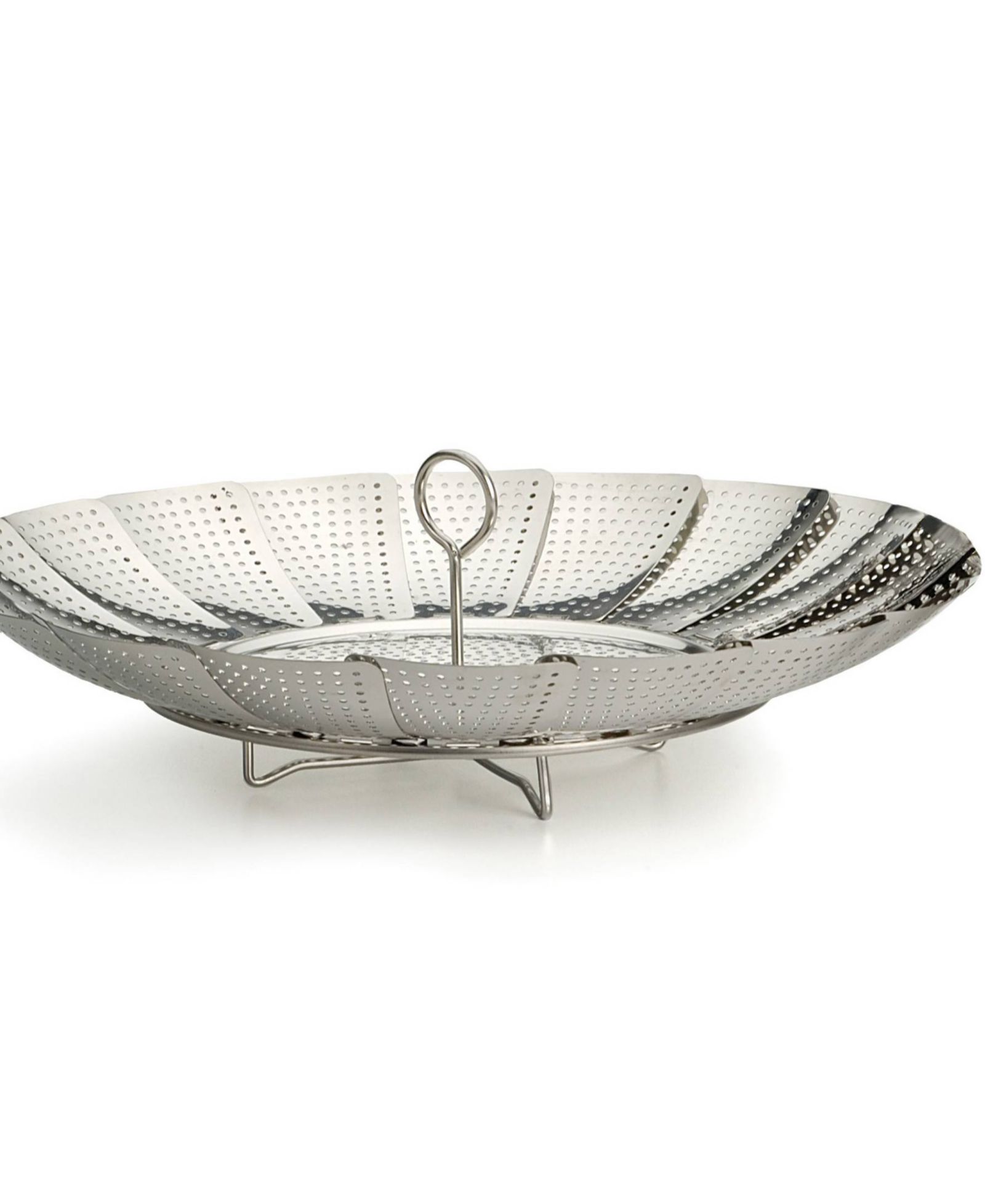 RSVP International Endurance Precision Pierced Stainless Steel 9.5" Vegetable Steamer