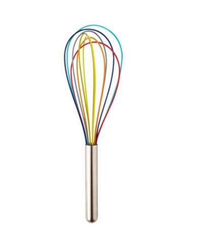 RSVP International Endurance Stainless Steel 11.75" X 3.25" Colored Silicone Coated Whisk