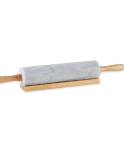 RSVP International White Marble 18.5" Rolling Pin