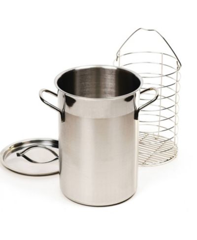 RSVP International Endurance 18/8 Stainless Steel 8"x6"x9" Asparagus Steamer Pot Lid