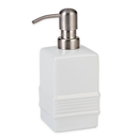 Дозатор для мыла RSVP International Ceramic Stoneware и Stainless Steel 2.5x6.5"