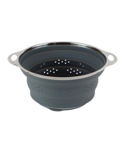 RSVP International Endurance Silicone Stainless Steel Collapsible Colander