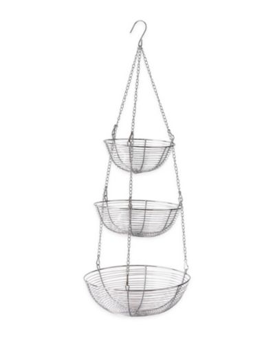 Подвесная корзина RSVP International Woven Wire 3 Tier Chrome