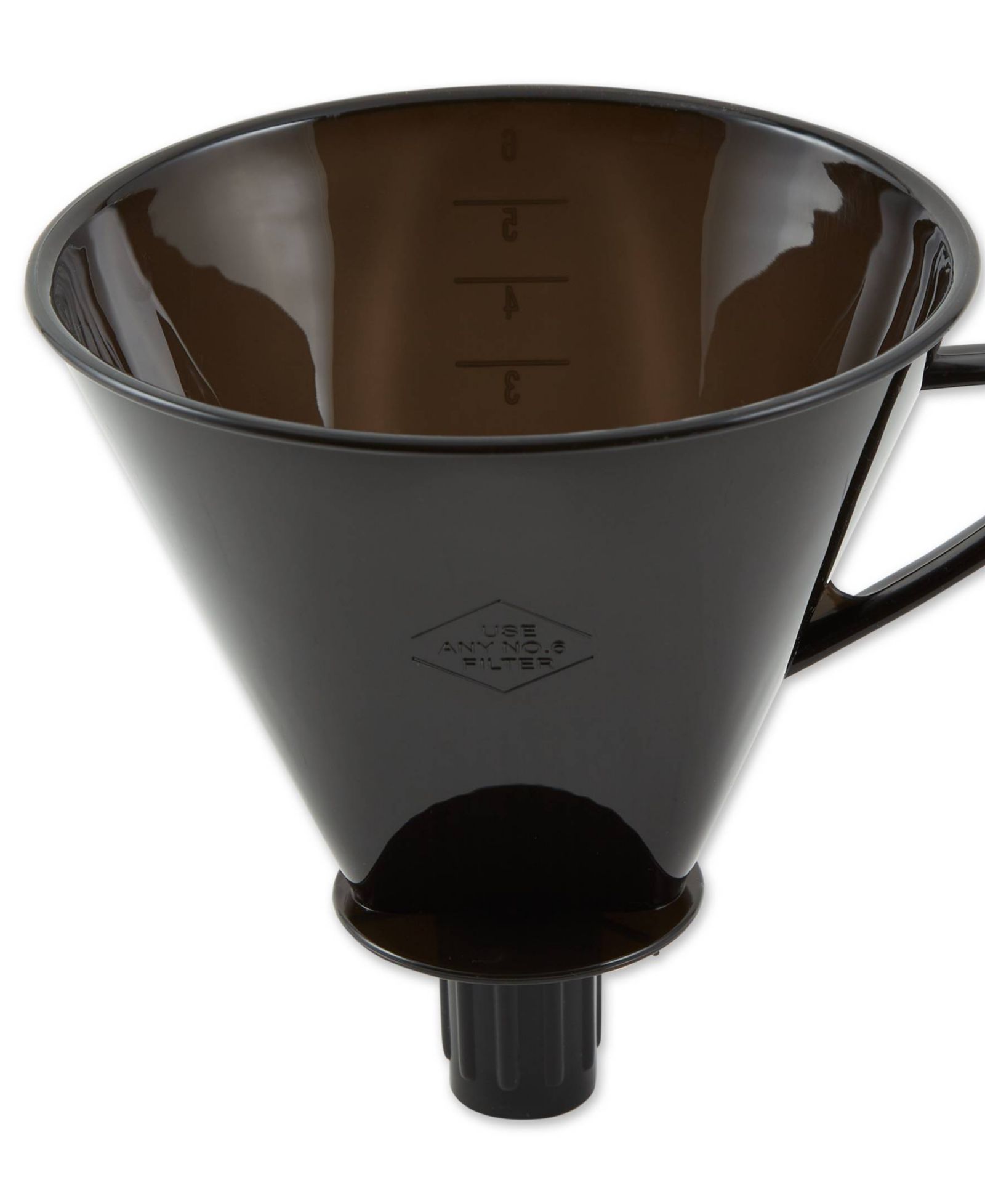 RSVP International Plastic 7" x 6.25" x 6.5" Manual Drip Coffee Filter Cone