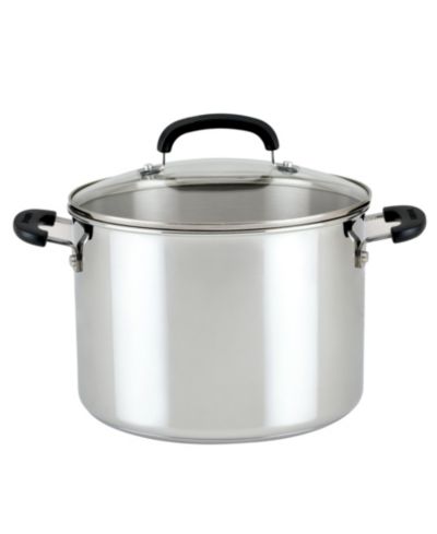 Кастрюля Farberware Brilliance из нержавеющей стали с крышкой, 8-Qt.