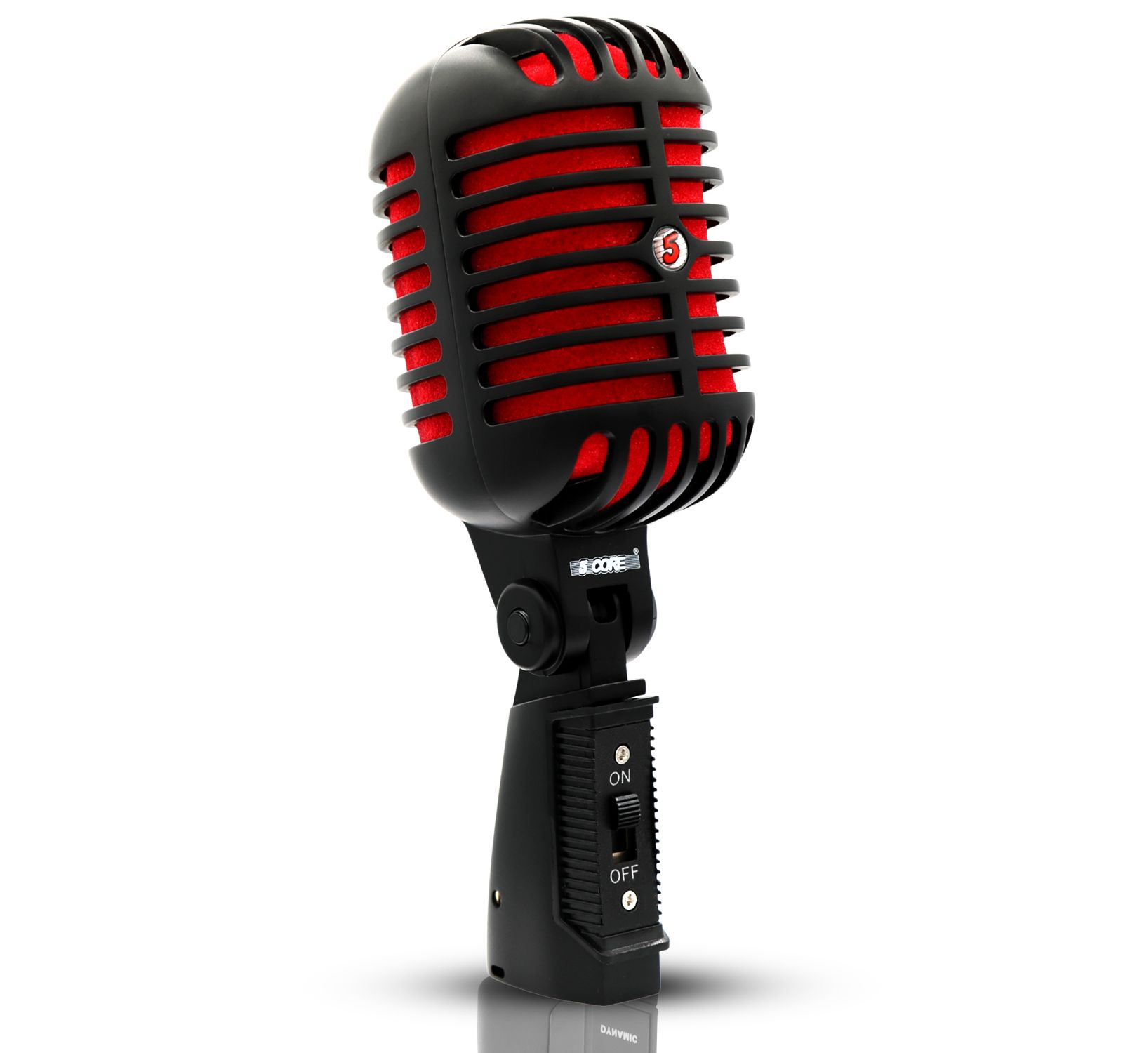 Профессиональный винтажный микрофон 5 Core Dynamic Super Cardioid XLR RTRO MIC CH BLK-RED