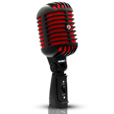 Профессиональный винтажный микрофон 5 Core Dynamic Super Cardioid XLR RTRO MIC CH BLK-RED