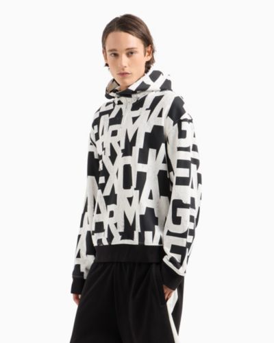 A|X Armani Exchange Мужское худи с логотипом с длинным рукавом