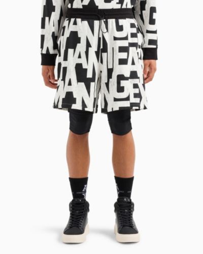 Мужские шорты A|X Armani Exchange Logo Print Drawstring Sweatshorts