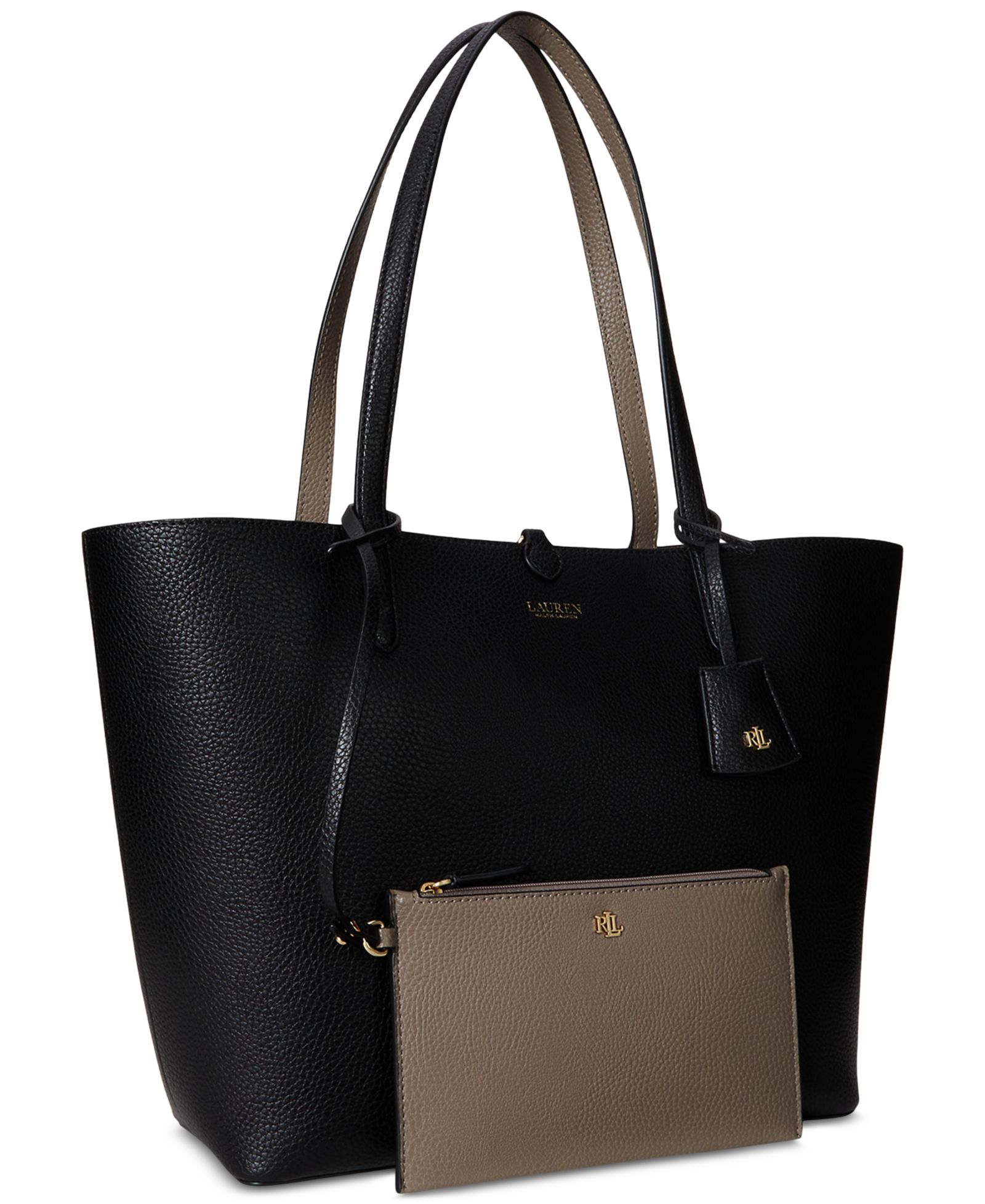 Большая двусторонняя сумка-тоут из искусственной кожи Lauren Ralph Lauren Faux-Leather Large Reversible Tote Bag