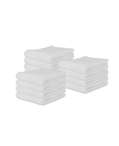 Arkwright Home Terry Polishing Hand Towels (12 Pack), 16x27 in., Heavy 550 GSM, Absorbent Cotton, Multi-Purpose, Reusable, Color Options