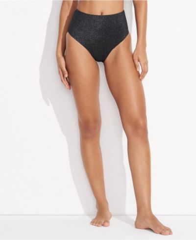 Lands' End Женские Shine High Waisted Bikini Bottoms