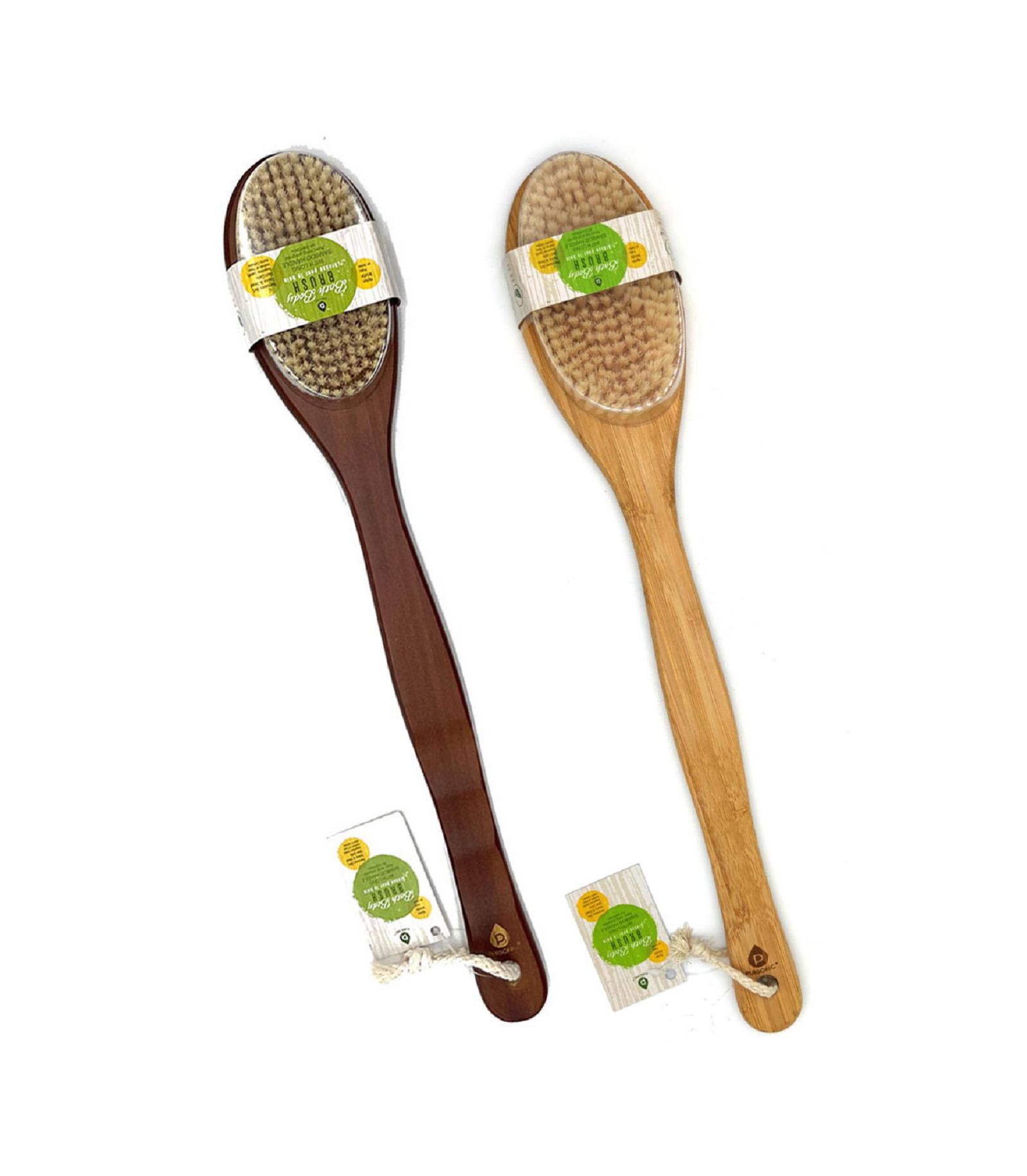 PURSONIC Bath Body brush with long bamboo handle