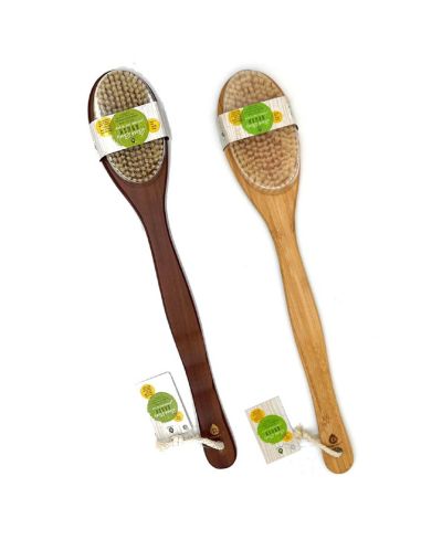 PURSONIC Bath Body brush with long bamboo handle