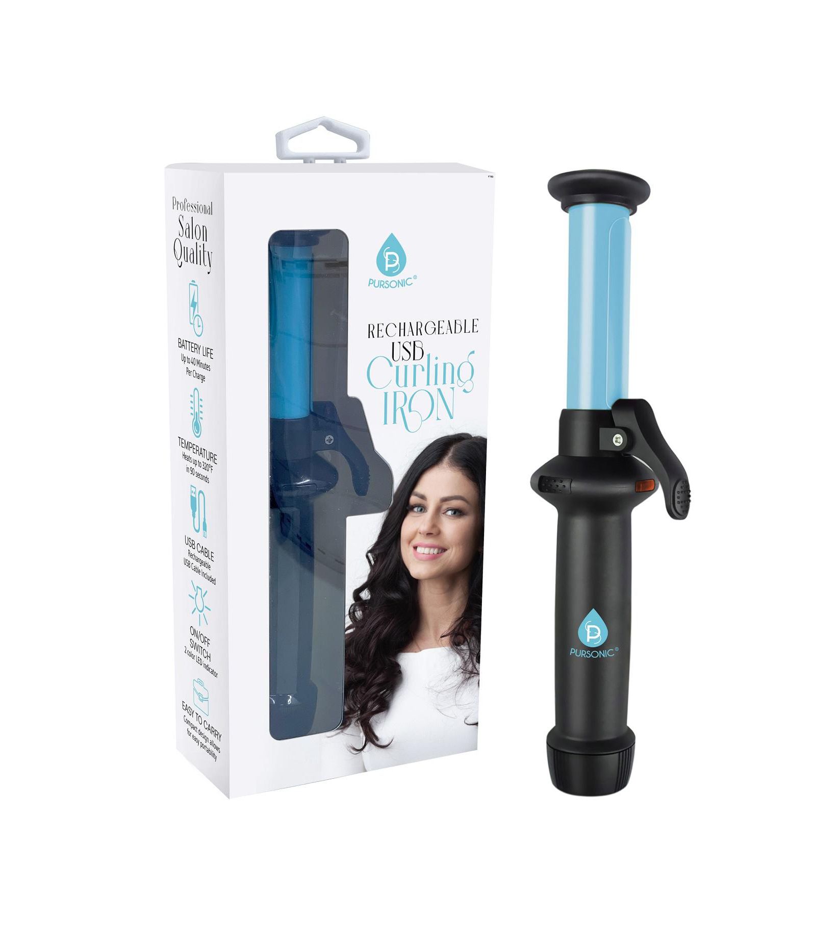 Мини-плойка Pursonic USB Rechargeable Mini Curling Iron