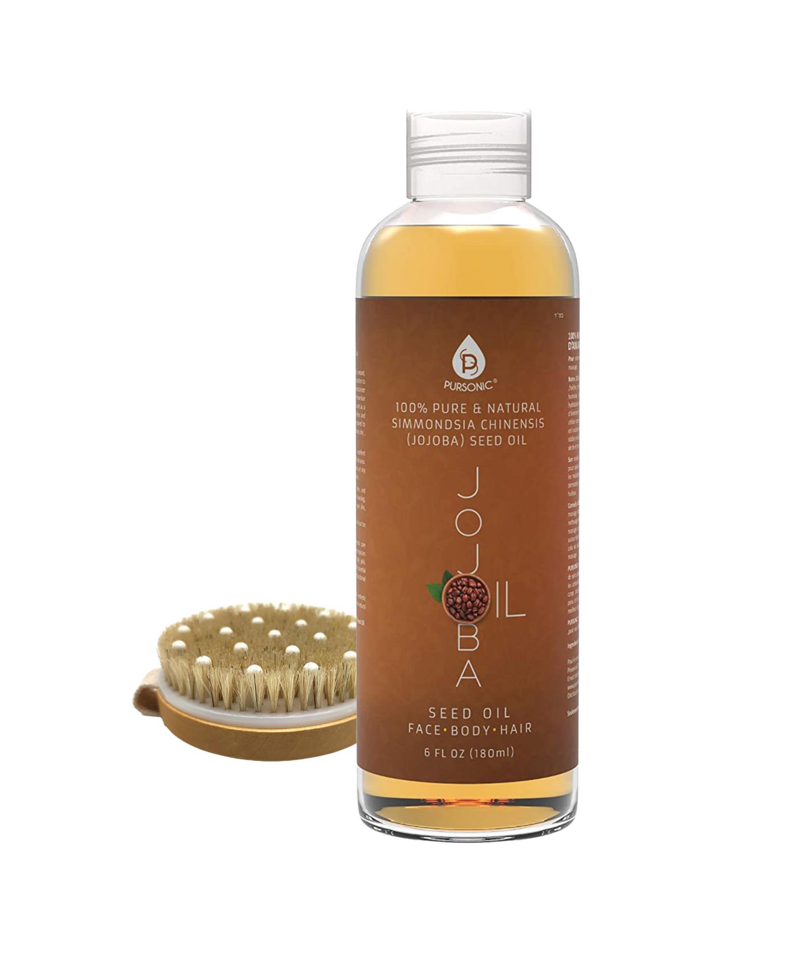 Pursonic Beauty Bundle - Golden Jojoba Oil & Bath Brush Massager