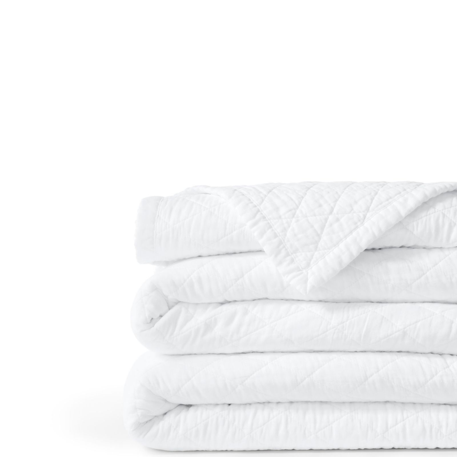 Двухслойное стеганое одеяло Lands' End Solid Diamond Double Voile
