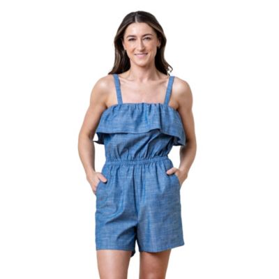 Женский комбинезон Hope & Henry Organic Ruffle Top Chambray