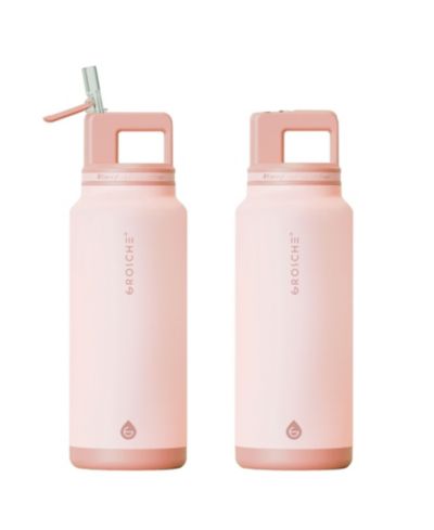 GROSCHE Alpine Flip 'N Sip Insulated, Leakproof Water Bottle with Straw, 40 OZ-2pk