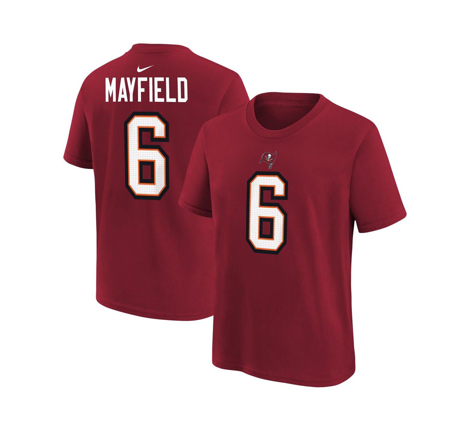 Nike Men's Baker Mayfield Red Tampa Bay Buccaneers Player Name & Number T-Shirt