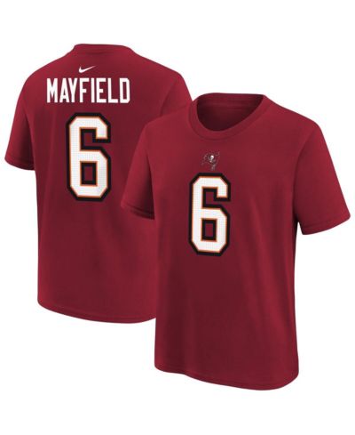 Nike Men's Baker Mayfield Red Tampa Bay Buccaneers Player Name & Number T-Shirt