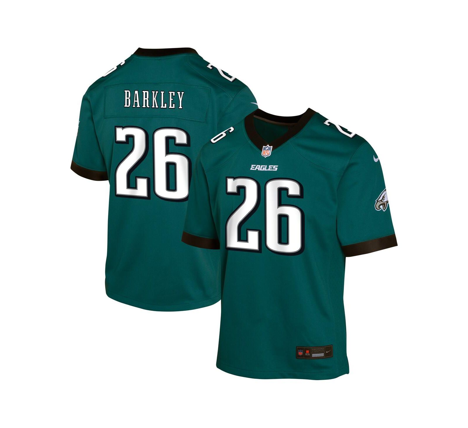 Детская джерси Nike Saquon Barkley Midnight Green Philadelphia Eagles Team Player Game Jersey