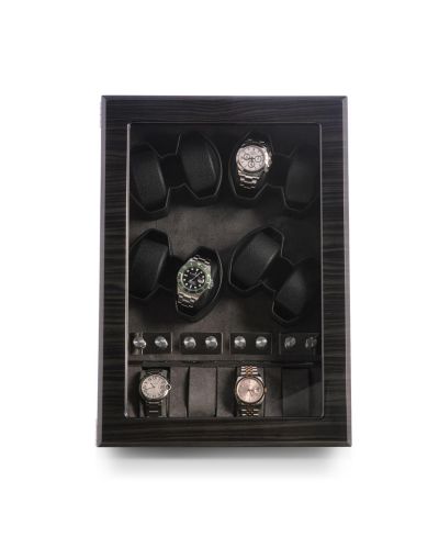 Шкатулка для хранения часов Bey-Berk Ash wood high lacquer с 8 секциями для вращения и 4 секциями для хранения