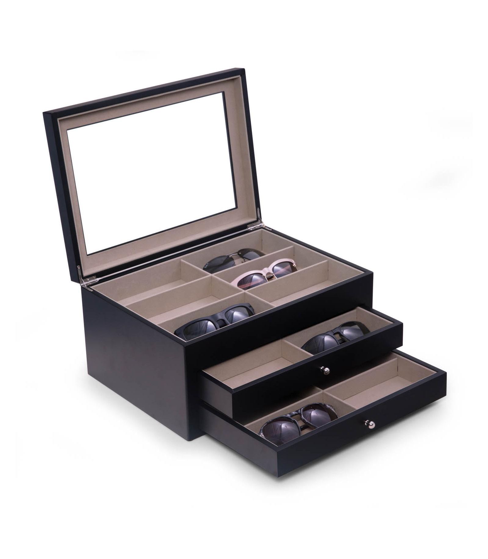 Коробка для хранения очков Bey-Berk Wood 18 Sunglass Storage Box
