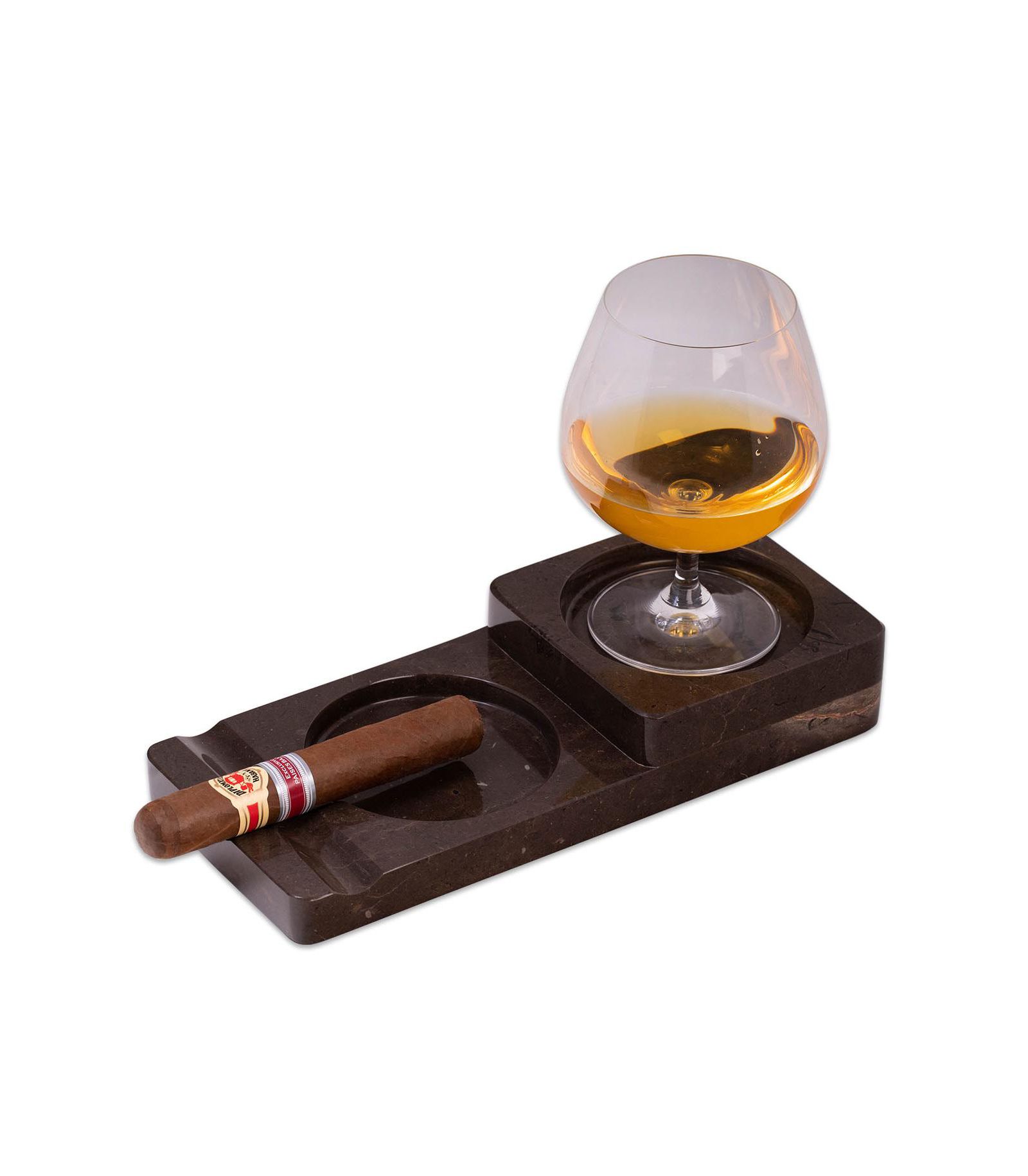 Пепельница и подставка Bey-Berk Genuine Marble Cigar
