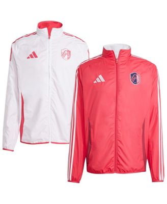 Мужская двусторонняя куртка Adidas St. Louis City SC 2025 Anthem, красная/белая