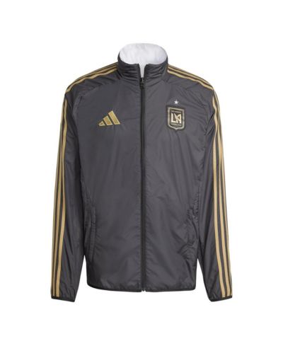 Adidas Men's Black/White LAFC 2025 Anthem Reversible Full-Zip Jacket
