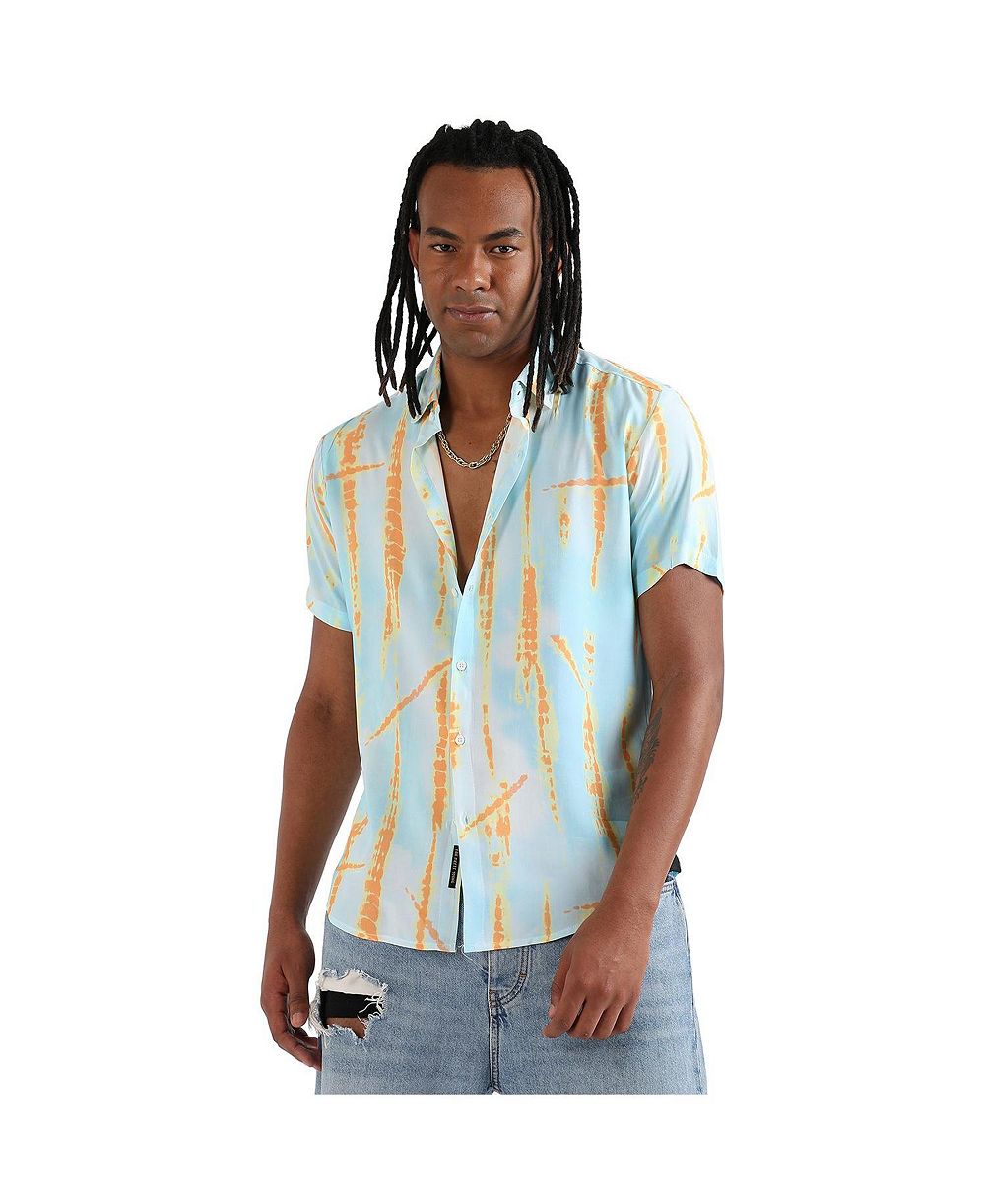 Campus Sutra Men's Pastel Tie Dye Shirt