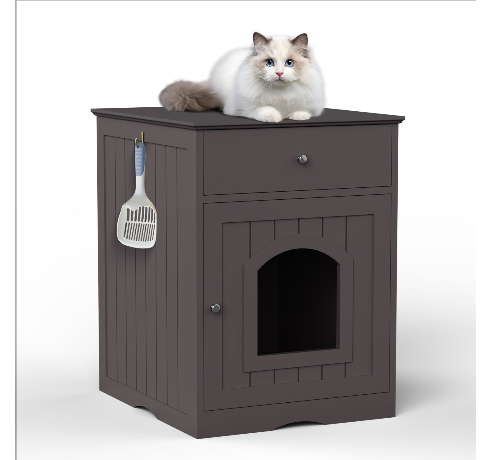 Streamdale Wooden Pet House with Drawer and Side Table