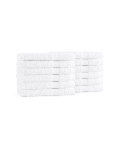 Arkwright Home Admiral Cotton Poly Blend 12 Pack Washcloths, 12x12 in