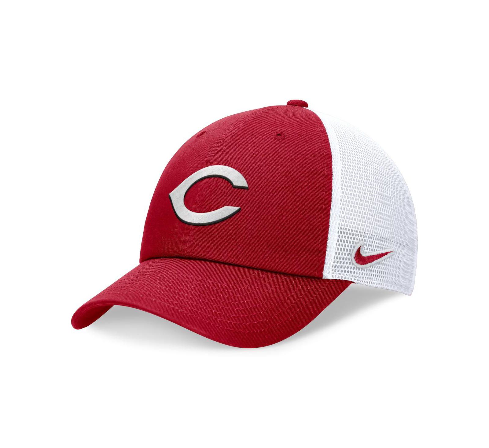 Мужская кепка Nike Red Cincinnati Reds Evergreen Club Trucker Adjustable