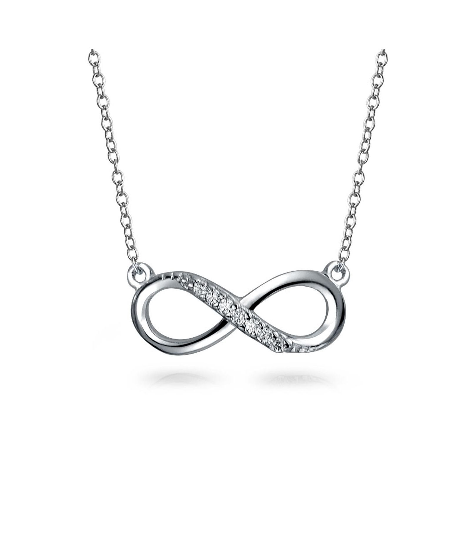 Подвеска Bling Jewelry Romantic Forever Love Knot Symbol Sideways Infinity из стерлингового серебра