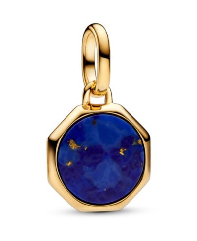 Подвеска-медальон Pandora 14K Gold-Plated Blue Engravable Mini Medallion