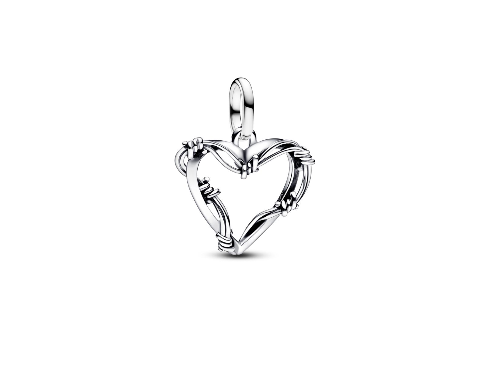 Pandora Barbed Wire Heart Medallion Charm