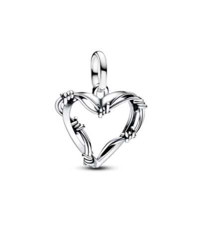 Pandora Barbed Wire Heart Medallion Charm