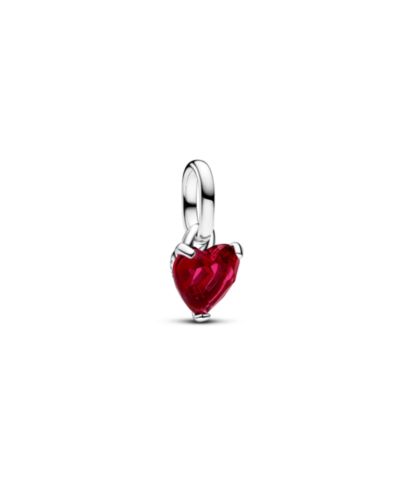 Pandora Broken Heart Red Crystal Dangle Charms