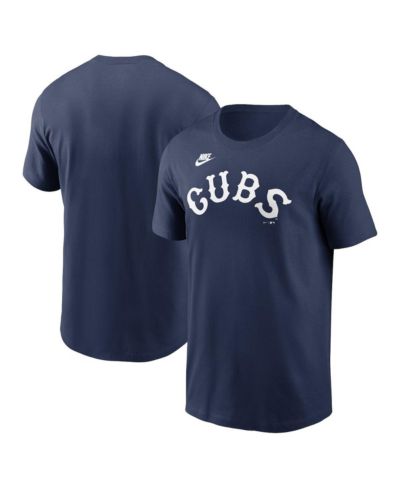 Футболка Nike Men's Navy Chicago Cubs Cooperstown Wordmark