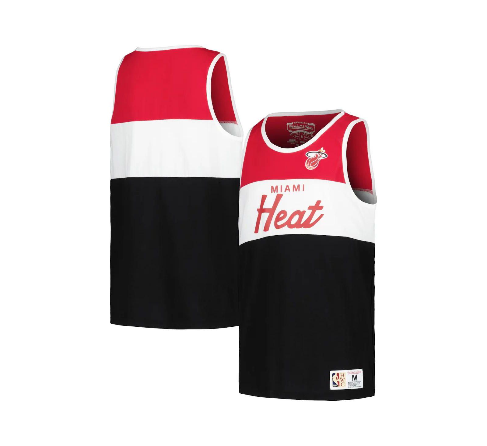Детский топ Mitchell & Ness Red/Black Miami Heat Hardwood Classics Special Script Tank Top