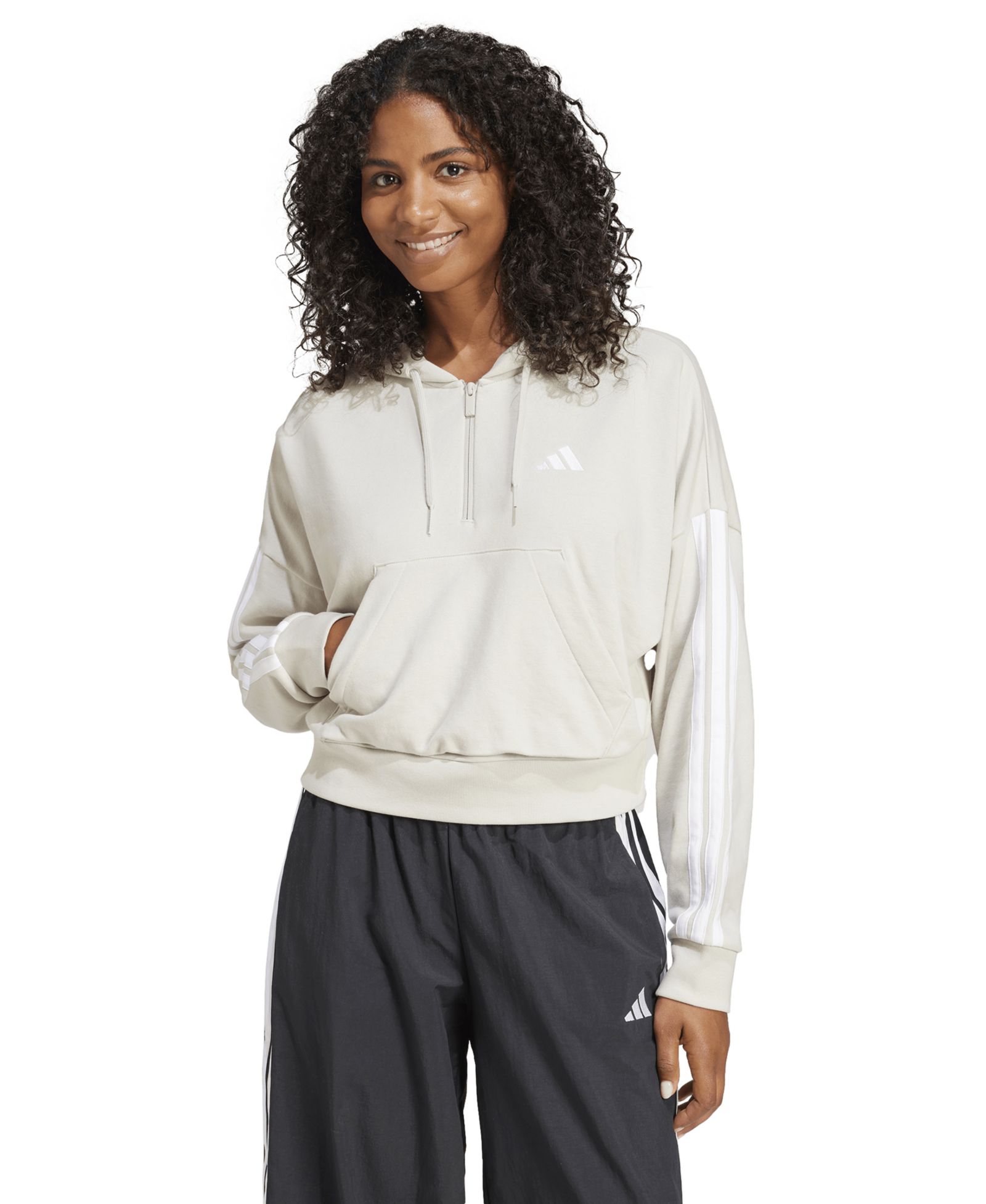 adidas Женское худи Essentials 3-Stripes French Terry на молнии
