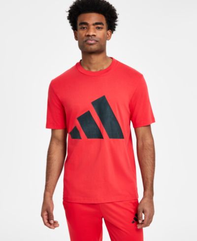 Мужская хлопковая футболка adidas с графическим логотипом 3-Bar