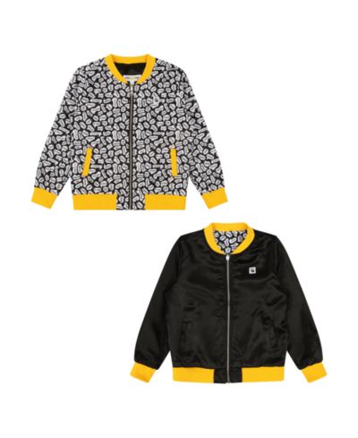 Mixed Up Clothing Girls Reversible Zip up Lightweight Bomber Jacket