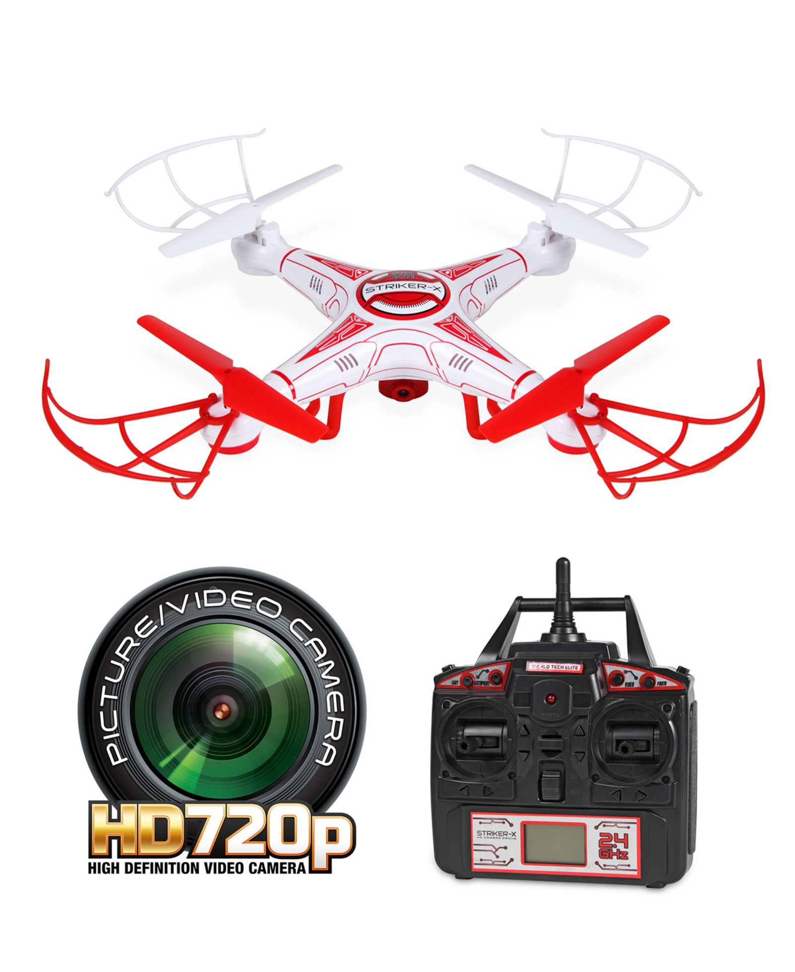 Дрон-квадрокоптер World Tech Toys Striker-X HD Camera 2.4GHz 4.5CH HD Picture/Video Camera