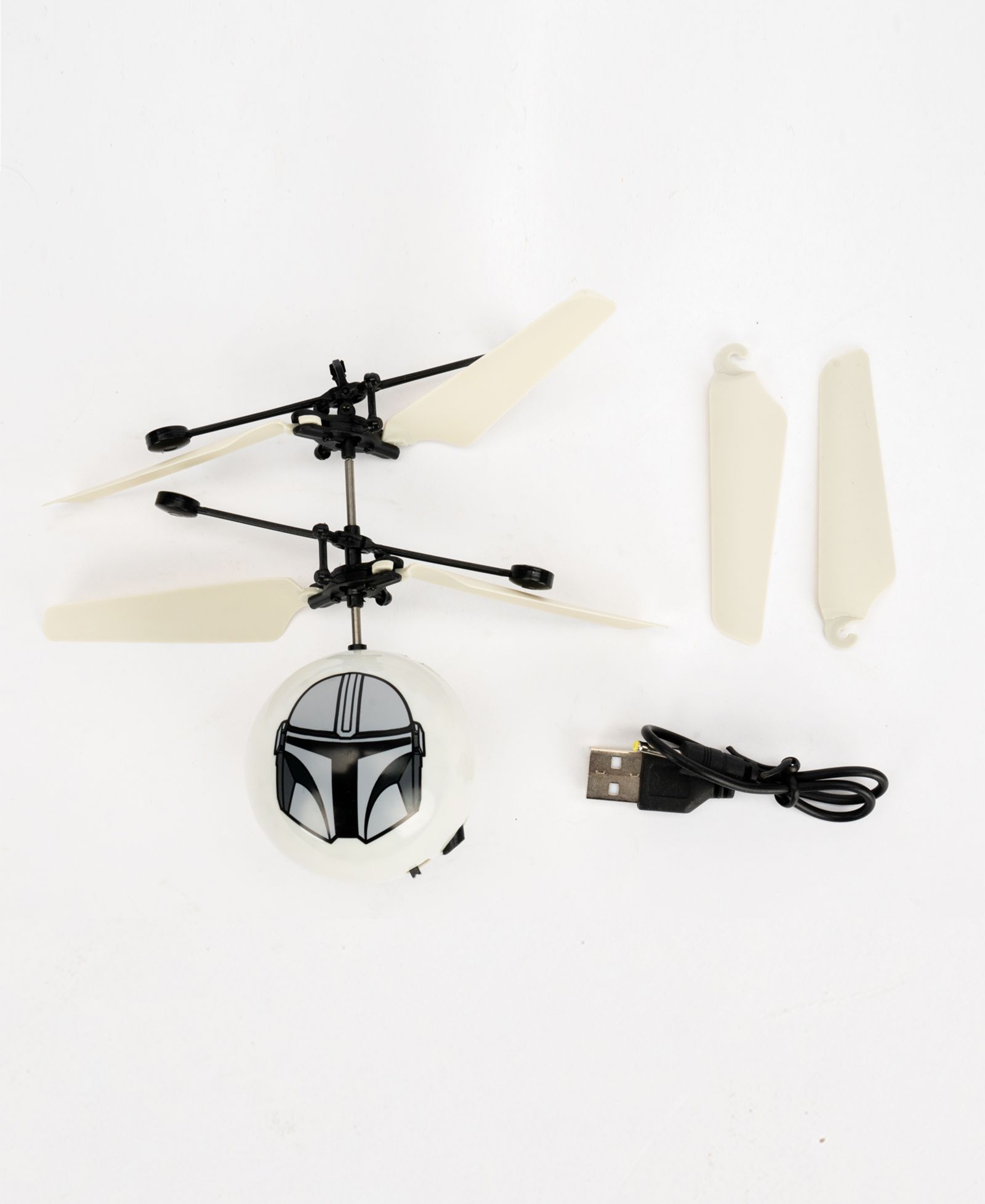 World Tech Toys Star Wars The Mandalorian Mando Hand-Controlled UFO Ball Helicopter