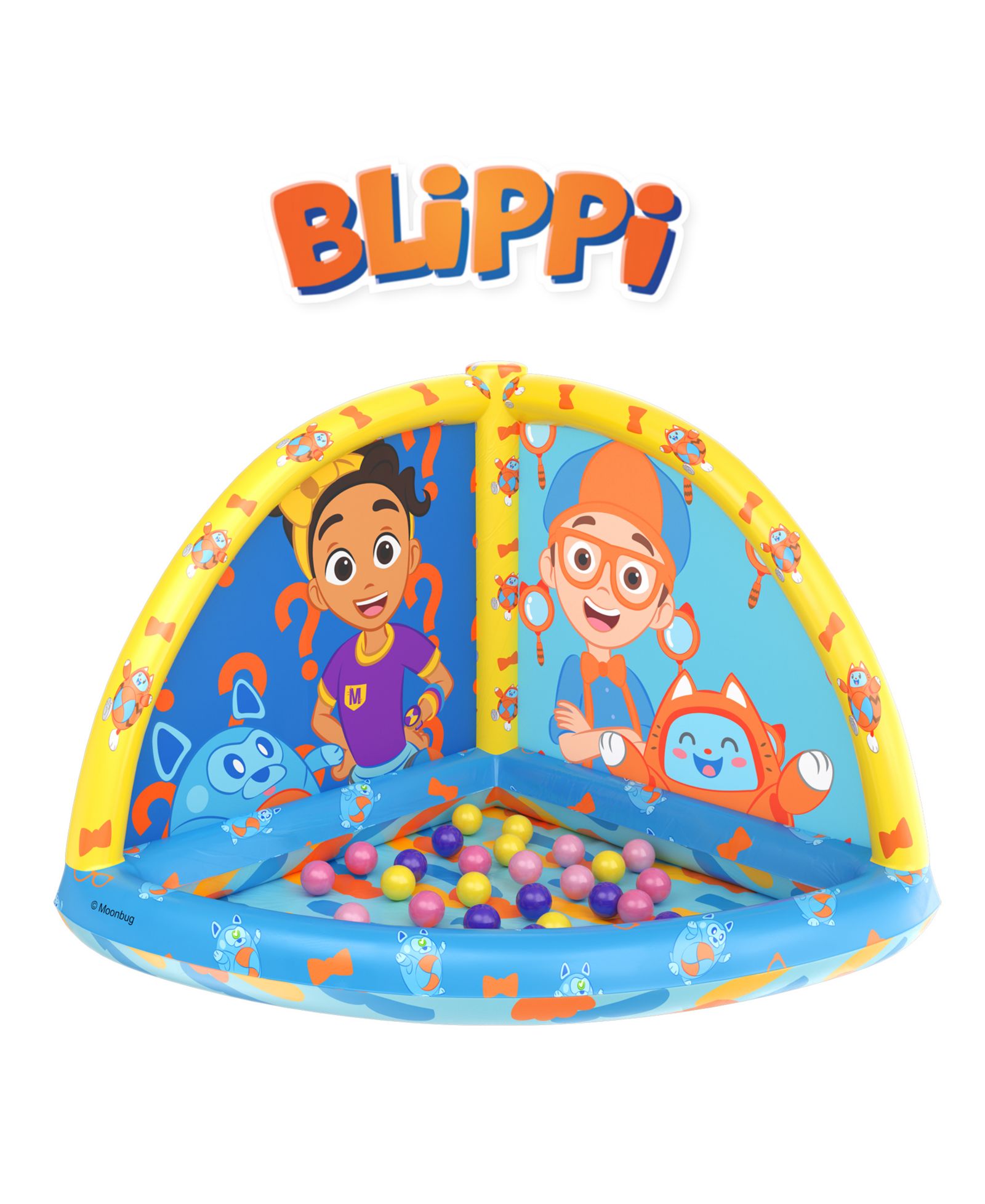 Надувной игровой бассейн World Tech Toys Moonbug Blippi