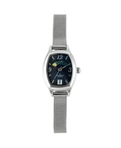 Женские часы Peugeot с синим циферблатом Sun Moon, календарь, сетчатый браслет 30x20mm