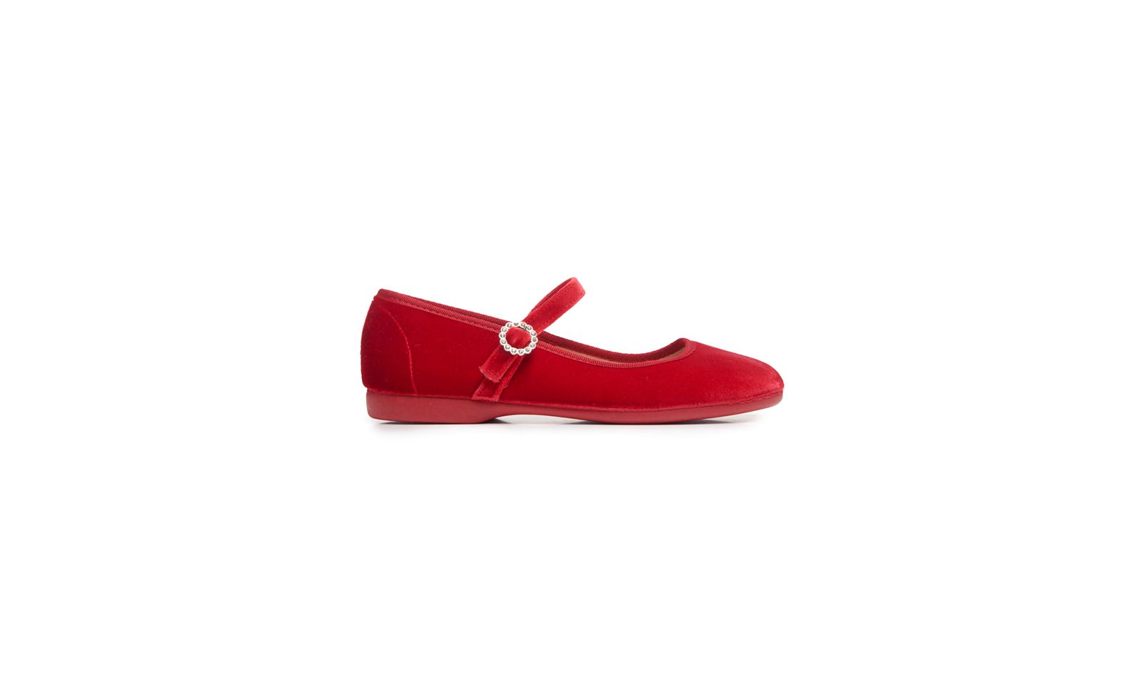 Childrenchic красные туфли Мэри Джейн из бархата для девочек на праздники